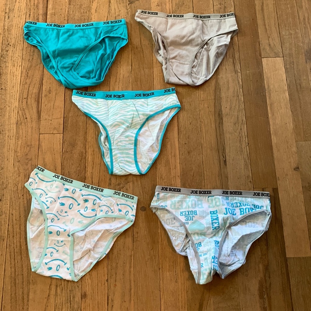 5 pair Joe Boxer low rise panties size 5